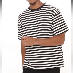 Omar Stripe Oversized Short Sleeve Tee